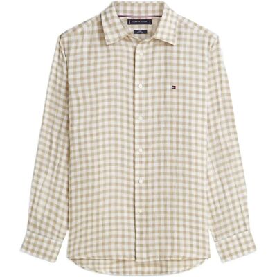 Tommy Hilfiger Linen Essential Gingham Rf Shirt L SANDALWOOD CHECK L Tommy Hilfiger Linen Essential Gingham Rf Shirt L SANDALWOOD CHECK L