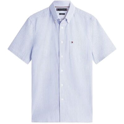 Tommy Hilfiger Seersucker Bengal Stripe Shirt M BLUE ORBIT STRIPE M Tommy Hilfiger Seersucker Bengal Stripe Shirt M BLUE ORBIT STRIPE M
