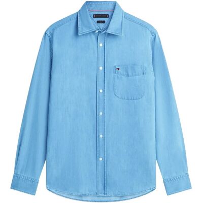 Tommy Hilfiger Lightweight Denim Rf Shirt L MID BLUE DENIM L Tommy Hilfiger Lightweight Denim Rf Shirt L MID BLUE DENIM L