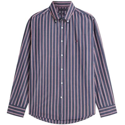 Tommy Hilfiger Flex Poplin Bold Stripe Rf Shirt L CARBON NAVY STRIPE L Tommy Hilfiger Flex Poplin Bold Stripe Rf Shirt L CARBON NAVY STRIPE L