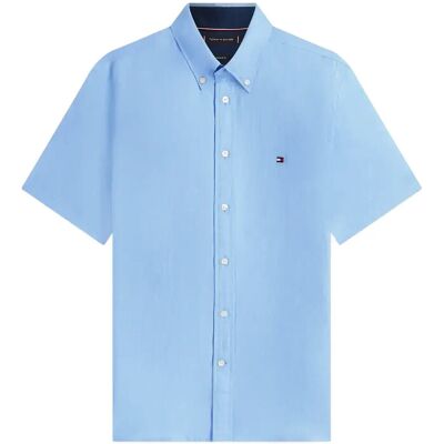 Tommy Hilfiger Linen Blend Solid Ss Rf Sht M CLOUDY BLUE M Tommy Hilfiger Linen Blend Solid Ss Rf Sht M CLOUDY BLUE M