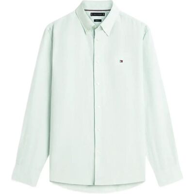 Tommy Hilfiger Linen Blend Dobby Rf Shirt XS CRUSHED MINT XS Tommy Hilfiger Linen Blend Dobby Rf Shirt XS CRUSHED MINT XS