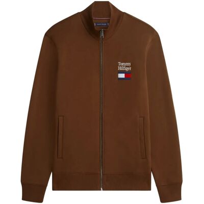 Tommy Hilfiger Tommy Embro Flag Stand Collar XL LEGACY BROWN XL Tommy Hilfiger Tommy Embro Flag Stand Collar XL LEGACY BROWN XL
