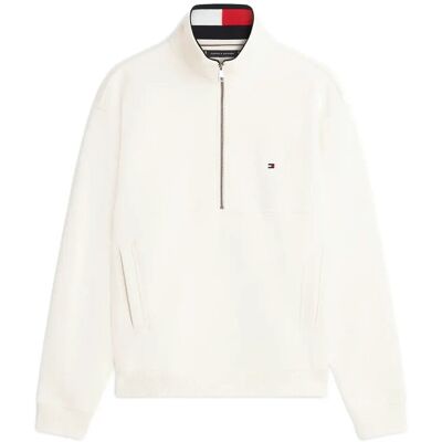 Tommy Hilfiger Flag 1/4 Zip M IVORY PETAL M Tommy Hilfiger Flag 1/4 Zip M IVORY PETAL M
