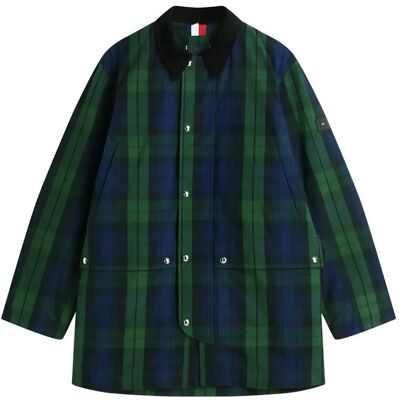 Tommy Hilfiger Long Check Waxed Barn Coat S BLACKWATCH CHECK S Tommy Hilfiger Long Check Waxed Barn Coat S BLACKWATCH CHECK S