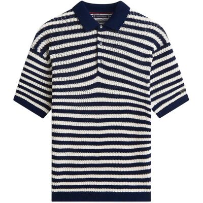 Tommy Hilfiger Dc Extreme Texture Polo XL NAVY IRIS WHITE XL Tommy Hilfiger Dc Extreme Texture Polo XL NAVY IRIS WHITE XL
