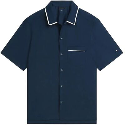 Tommy Hilfiger Dc Summer Wool S/S/ Shirt S NAVY IRIS S Tommy Hilfiger Dc Summer Wool S/S/ Shirt S NAVY IRIS S