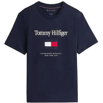 Tommy Hilfiger Hilfiger Embro Flag T-Shirt M NAVY BLUE M Tommy Hilfiger Hilfiger Embro Flag T-Shirt M NAVY BLUE M
