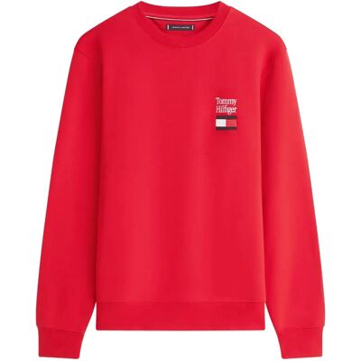 Tommy Hilfiger Tommy Embro Flag Sweatshirt S MEDIUM RED S Tommy Hilfiger Tommy Embro Flag Sweatshirt S MEDIUM RED S