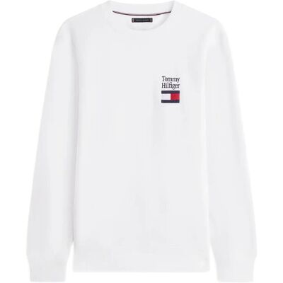 Tommy Hilfiger Tommy Embro Flag Sweatshirt XXL WHITE XXL Tommy Hilfiger Tommy Embro Flag Sweatshirt XXL WHITE XXL