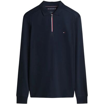 Tommy Hilfiger Ls Liquid Rwb Zip Reg Polo M DESERT SKY M Tommy Hilfiger Ls Liquid Rwb Zip Reg Polo M DESERT SKY M
