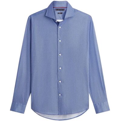Tommy Hilfiger Dc Flex Collar Mini Texture R/42 CARBON NAVY R/42 Tommy Hilfiger Dc Flex Collar Mini Texture R/42 CARBON NAVY R/42