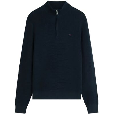 Tommy Hilfiger Seasonal Structure Zip Mock M DESERT SKY M Tommy Hilfiger Seasonal Structure Zip Mock M DESERT SKY M