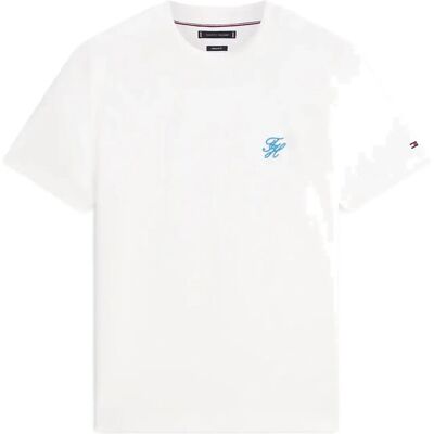 Tommy Hilfiger Script Monogram Swimshop Tee L ECRU L Tommy Hilfiger Script Monogram Swimshop Tee L ECRU L
