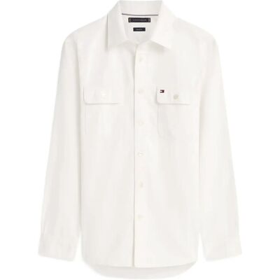 Tommy Hilfiger Overshirt Twill Rf M IVORY PETAL M Tommy Hilfiger Overshirt Twill Rf M IVORY PETAL M