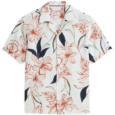Tommy Hilfiger Linen Resort Prt Ss Rf Shirt XL IVORY PETAL ALLOVER XL Tommy Hilfiger Linen Resort Prt Ss Rf Shirt XL IVORY PETAL ALLOVER XL