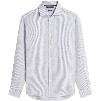 Tommy Hilfiger Dc Linen Stripe Shirt M CARBON NAVY ECRU M Tommy Hilfiger Dc Linen Stripe Shirt M CARBON NAVY ECRU M