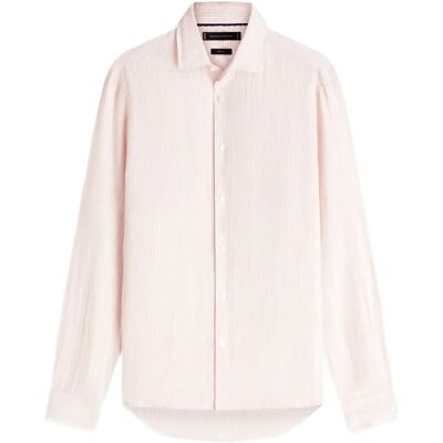 Tommy Hilfiger Dc Linen Stripe Shirt M DUSKY PINK ECRU M Tommy Hilfiger Dc Linen Stripe Shirt M DUSKY PINK ECRU M