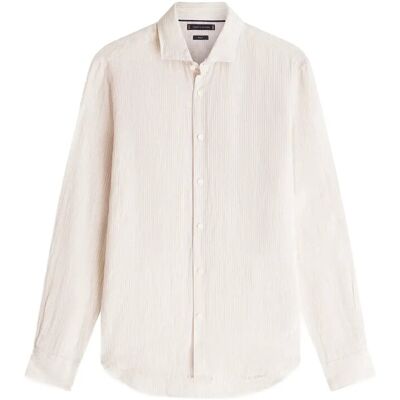 Tommy Hilfiger Dc Linen Stripe Shirt M SANDALWOOD ECRU M Tommy Hilfiger Dc Linen Stripe Shirt M SANDALWOOD ECRU M