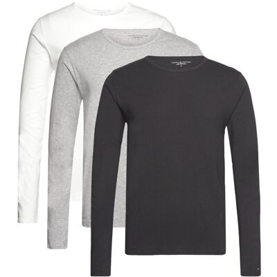 Tommy Hilfiger 3P Ls Tee L BLACK WHITE GREY HEATHER L Tommy Hilfiger 3P Ls Tee L BLACK WHITE GREY HEATHER L