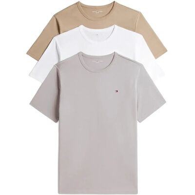Tommy Hilfiger 3P Ss Tee M ANTQ SLVR COST TAUP WHT M Tommy Hilfiger 3P Ss Tee M ANTQ SLVR COST TAUP WHT M