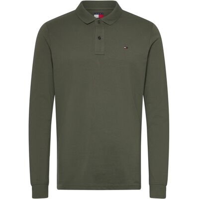 Tommy Jeans Tjm Slim Placket Polo Ls Ext XXXL PEWTER GREEN XXXL Tommy Jeans Tjm Slim Placket Polo Ls Ext XXXL PEWTER GREEN XXXL