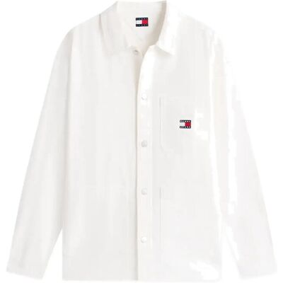 Tommy Jeans Tjm Essential Overshirt Ext XL ANCIENT WHITE XL Tommy Jeans Tjm Essential Overshirt Ext XL ANCIENT WHITE XL