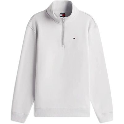 Tommy Jeans Tjm Reg Fleece Qz Mock Neck XS HELIUM XS Tommy Jeans Tjm Reg Fleece Qz Mock Neck XS HELIUM XS