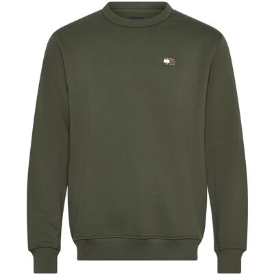 Tommy Jeans Tjm Reg Badge Crew Ext XS PEWTER GREEN TONAL XS Tommy Jeans Tjm Reg Badge Crew Ext XS PEWTER GREEN TONAL XS