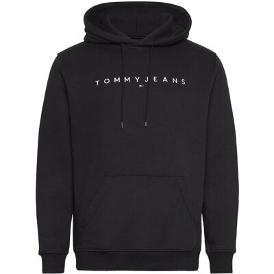 Tommy Jeans Tjm Reg Linear Logo Hoodie Ext XS BLACK XS Tommy Jeans Tjm Reg Linear Logo Hoodie Ext XS BLACK XS