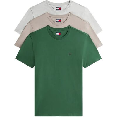 Tommy Jeans Tjm Xslim 3 Pack Tee XXXL GREY HTR SHDW PINE LIMESTONE DUST XXXL Tommy Jeans Tjm Xslim 3 Pack Tee XXXL GREY HTR SHDW PINE LIMESTONE DUST XXXL