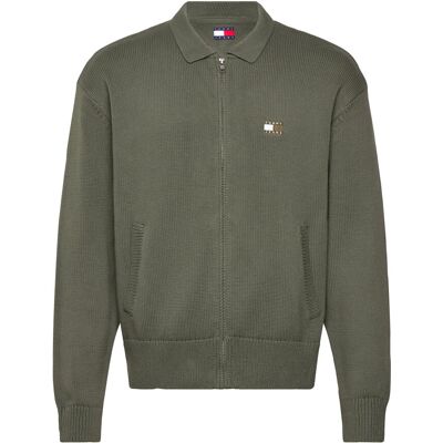 Tommy Jeans Tjm Rlx Tnl Badge Fz Sweat XL PEWTER GREEN XL Tommy Jeans Tjm Rlx Tnl Badge Fz Sweat XL PEWTER GREEN XL