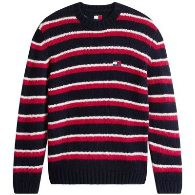 Tommy Jeans Tjm Reg Brshd Strpe Badge Sweat XL BOHEMIAN ROSE STRIPE XL Tommy Jeans Tjm Reg Brshd Strpe Badge Sweat XL BOHEMIAN ROSE STRIPE XL