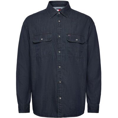 Tommy Jeans Ls Relaxed Denim Shirt Bl Bk XS DENIM DARK 01 XS Tommy Jeans Ls Relaxed Denim Shirt Bl Bk XS DENIM DARK 01 XS