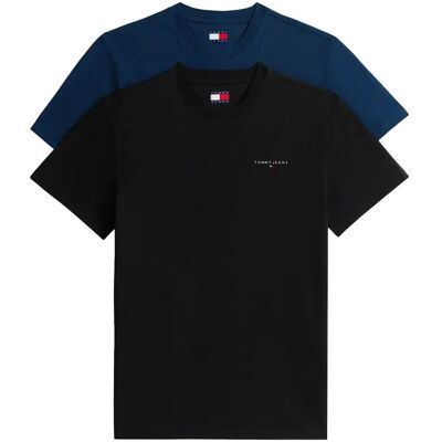 Tommy Jeans Tjm Slim Linear Ss Tee 2Pack Ext XS BLACK DARK NIGHT NAVY XS Tommy Jeans Tjm Slim Linear Ss Tee 2Pack Ext XS BLACK DARK NIGHT NAVY XS