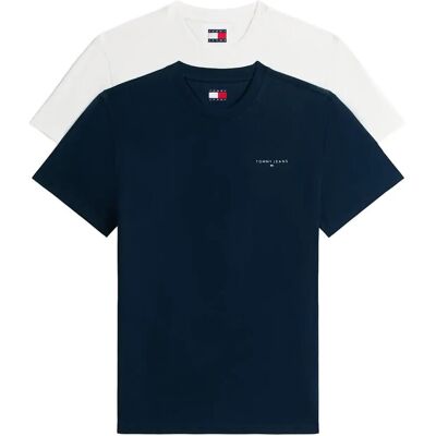 Tommy Jeans Tjm Slim Linear Ss Tee 2Pack Ext XL ECRU DARK NIGHT NAVY XL Tommy Jeans Tjm Slim Linear Ss Tee 2Pack Ext XL ECRU DARK NIGHT NAVY XL