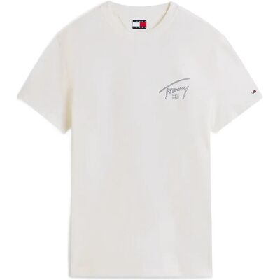 Tommy Jeans Tjm Reg Sign Backprint Ss T Ext XL ECRU XL Tommy Jeans Tjm Reg Sign Backprint Ss T Ext XL ECRU XL