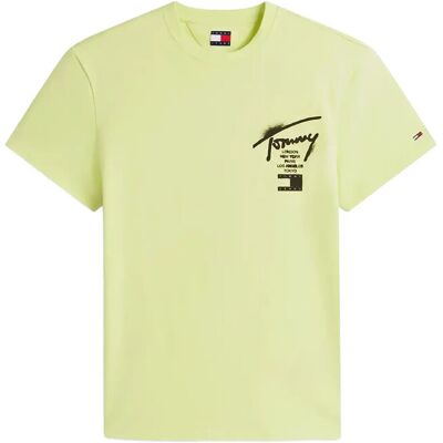 Tommy Jeans Tjm Reg City Sign Ss Tee Ext M FADED LIME M Tommy Jeans Tjm Reg City Sign Ss Tee Ext M FADED LIME M
