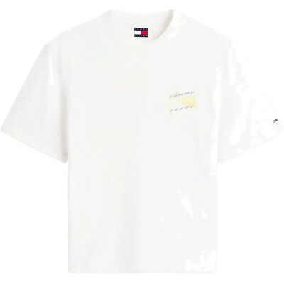 Tommy Jeans Tjm 90S Bubble Flag Ss Tee XS ECRU XS Tommy Jeans Tjm 90S Bubble Flag Ss Tee XS ECRU XS