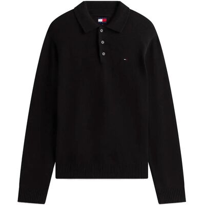 Tommy Jeans Tjm Slim Essential Polo Swtr Ext XL BLACK XL Tommy Jeans Tjm Slim Essential Polo Swtr Ext XL BLACK XL