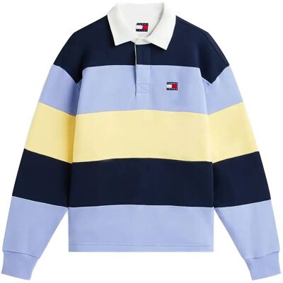 Tommy Jeans Tjm Rlx Badge Stripe Rugby XS D N NAVY NORDIC IRIS CITRONELLA XS Tommy Jeans Tjm Rlx Badge Stripe Rugby XS D N NAVY NORDIC IRIS CITRONELLA XS