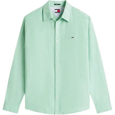 Tommy Jeans Tjm Reg Linen Blend Shirt Ext XL BAHAMA GREEN XL Tommy Jeans Tjm Reg Linen Blend Shirt Ext XL BAHAMA GREEN XL