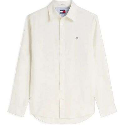 Tommy Jeans Tjm Reg Linen Blend Shirt Ext XL ECRU XL Tommy Jeans Tjm Reg Linen Blend Shirt Ext XL ECRU XL