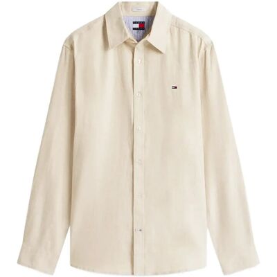 Tommy Jeans Tjm Reg Linen Blend Shirt Ext XL GENTLE GOLD XL Tommy Jeans Tjm Reg Linen Blend Shirt Ext XL GENTLE GOLD XL