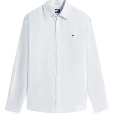 Tommy Jeans Tjm Reg Linen Blend Shirt Ext XL SWEET BLUE XL Tommy Jeans Tjm Reg Linen Blend Shirt Ext XL SWEET BLUE XL