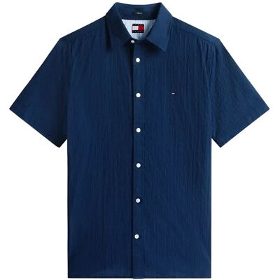 Tommy Jeans Tjm Reg Seersucker Shirt Ext XL DARK NIGHT NAVY XL Tommy Jeans Tjm Reg Seersucker Shirt Ext XL DARK NIGHT NAVY XL
