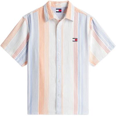 Tommy Jeans Tjm Rlx Stripe Ss Shirt Ext XL ANCIENT WHITE STRIPES XL Tommy Jeans Tjm Rlx Stripe Ss Shirt Ext XL ANCIENT WHITE STRIPES XL