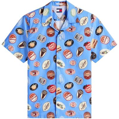Tommy Jeans Tjm Reg Aop Camp Shirt Ext XL BLUE TWILIGHT AOP XL Tommy Jeans Tjm Reg Aop Camp Shirt Ext XL BLUE TWILIGHT AOP XL