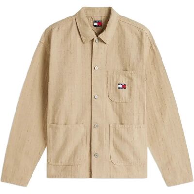 Tommy Jeans Tjm Punch Needle Overshirt XL GENTLE GOLD XL Tommy Jeans Tjm Punch Needle Overshirt XL GENTLE GOLD XL