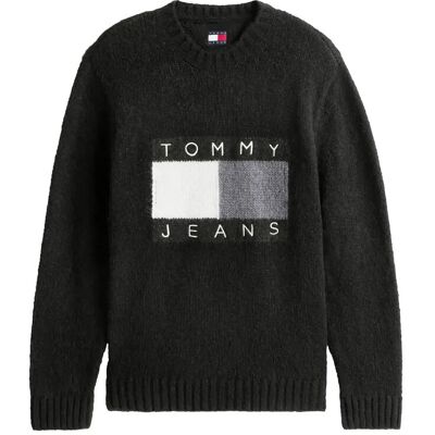 Tommy Jeans Tjm Reg Flag Bearer Sweater XL BLACK XL Tommy Jeans Tjm Reg Flag Bearer Sweater XL BLACK XL